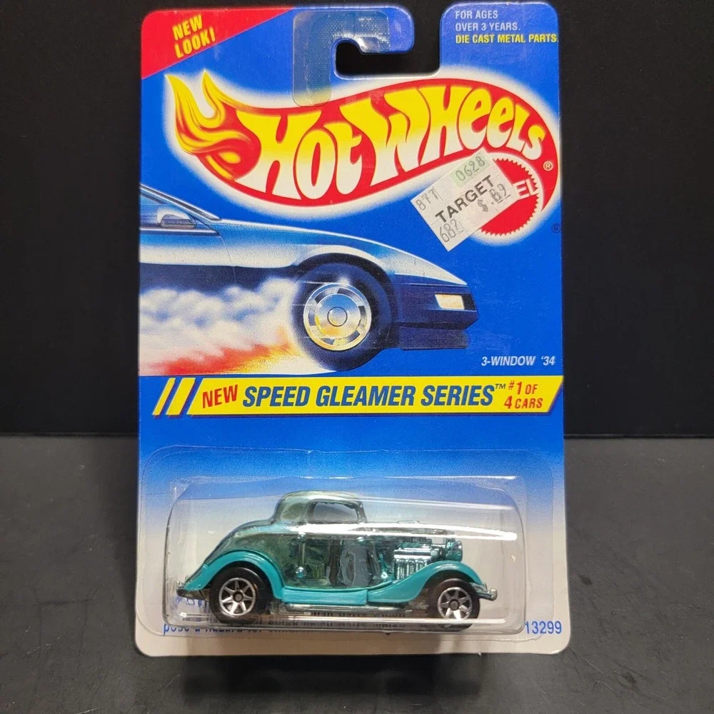 HOT WHEELS 1995 3-WINDOW '34 FORD Speed Gleamer 1/4 Green KILLER CAR 7-Spoke!!